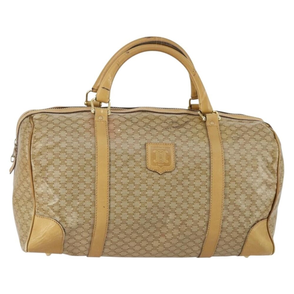 Celine Travel Duffle Triomphe Coated Canvas Medium